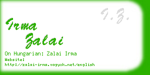 irma zalai business card